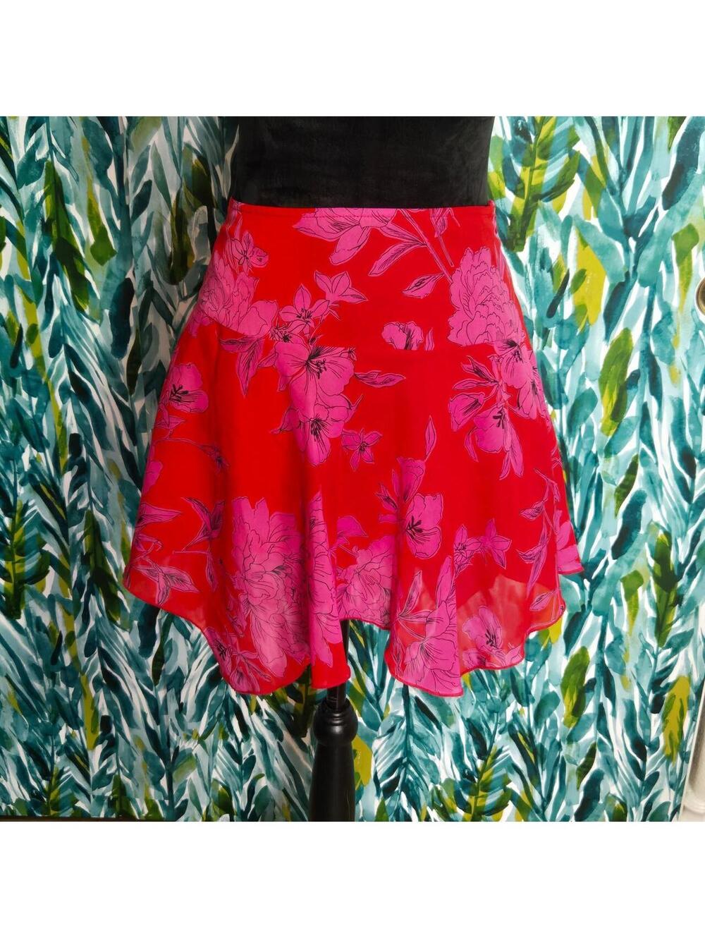 Ally B Women's Pink and Red Skirt